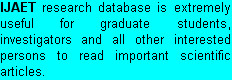 IJAET research database is extremely useful for graduate students, investigators and all other in...